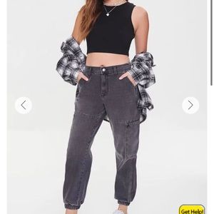 NWOT Black Denim Joggers